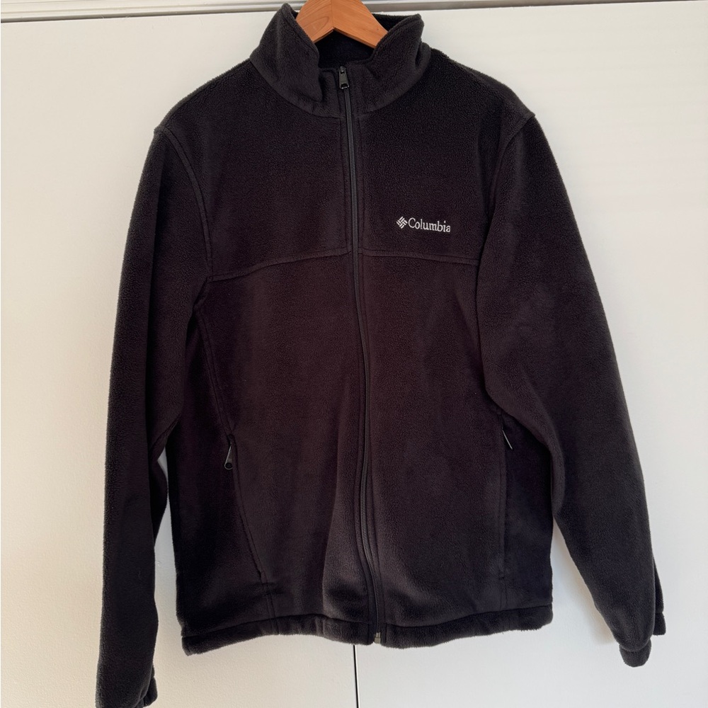 Columbia Black Full Zip Fleece Jacket Pullover Outdoors  Hiking Women’s Size M